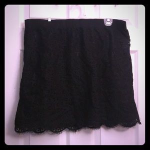 Black Lace Mini Skirt